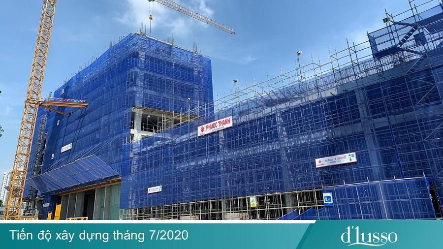 Tiến độ xây dựng mới nhất căn hộ Dlusso ngày 31/07/2020