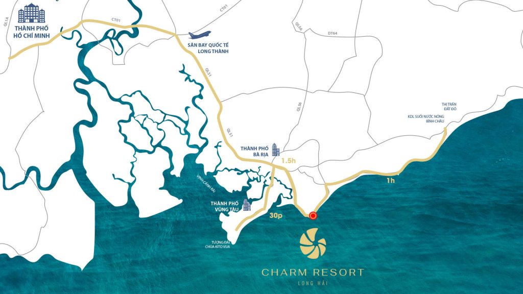 Vị trí dự án Charm Resort Long Hải