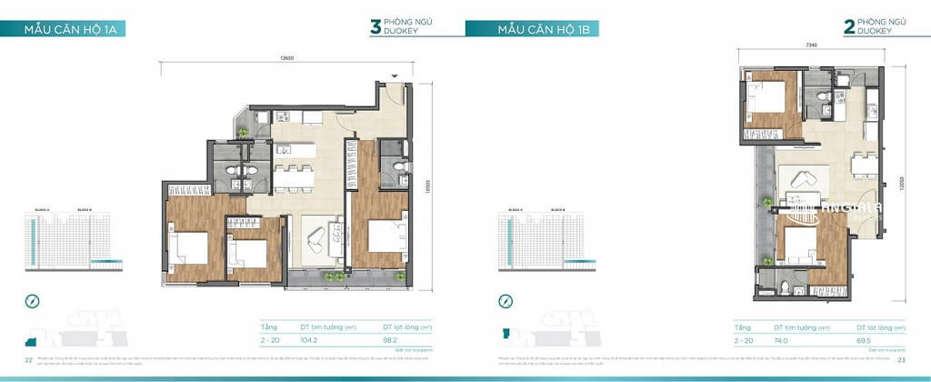 Thiết kế căn hộ 3PN-2WC Doukey tại chung cư Dlusso Quận 2