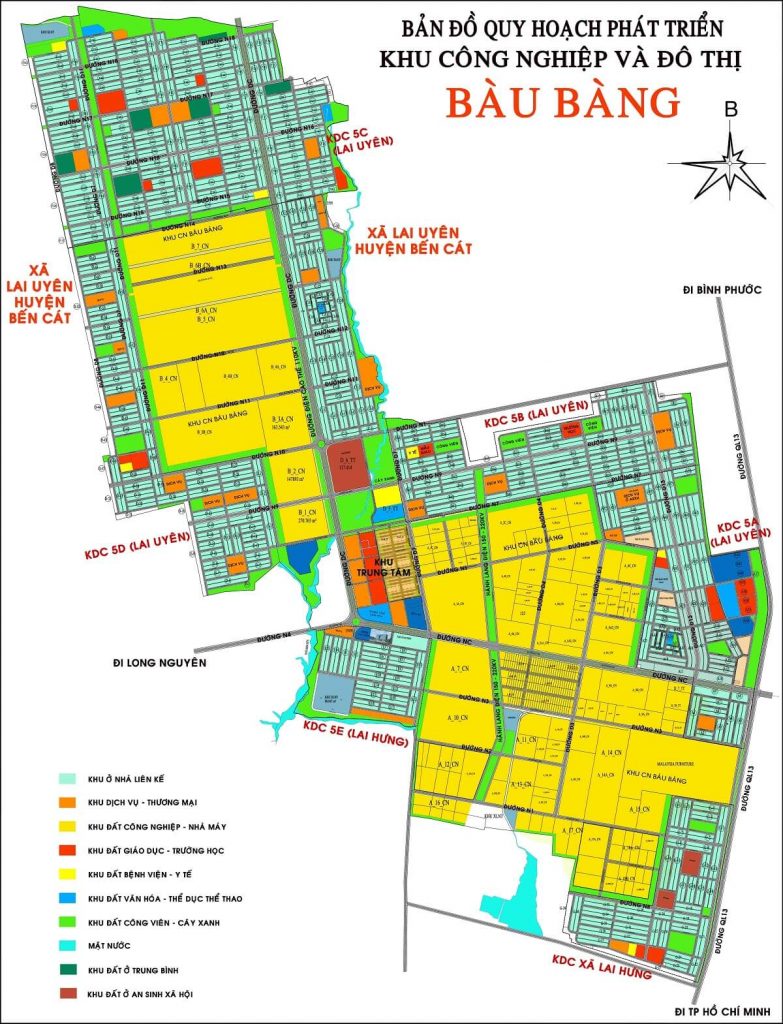 Quy hoạch tổng thể khu công nghiệp đô thị Bàu Bàng