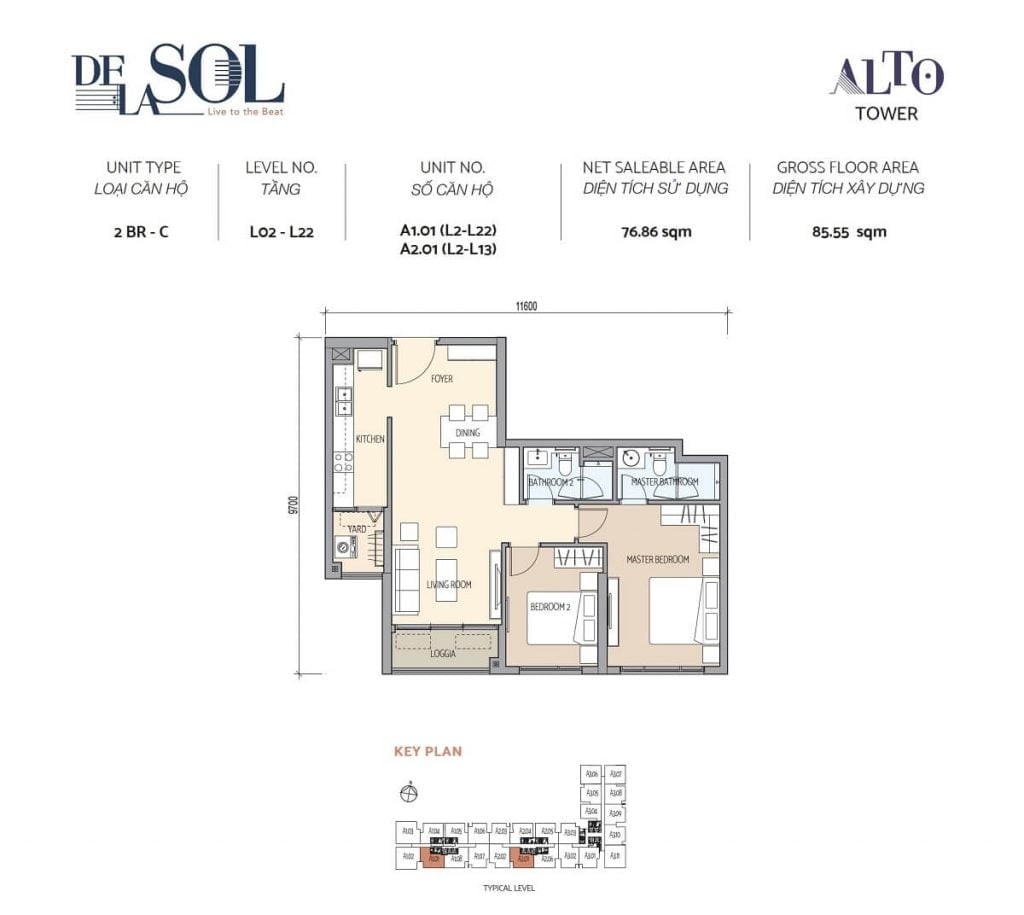 Thiết kế chi tiết căn hộ De La Sol Quận 4