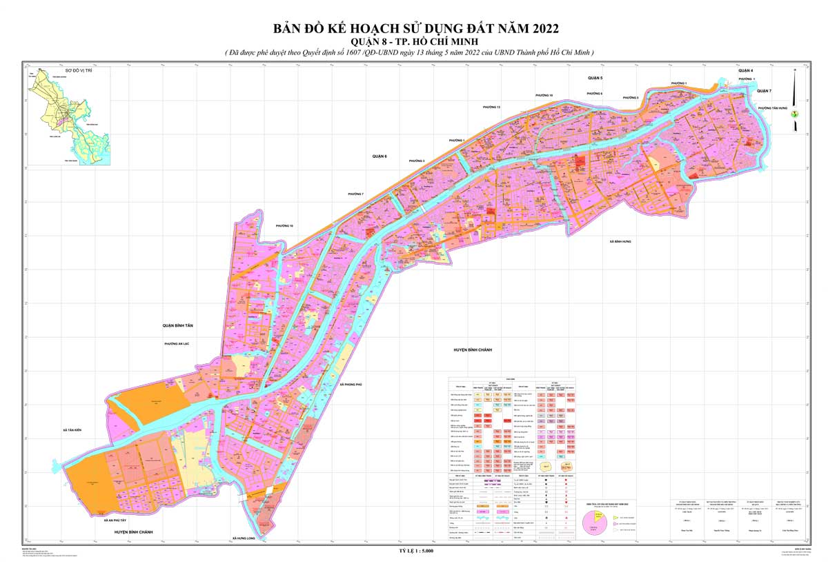 Bản đồ KHSDĐ Quận 8 năm 2022