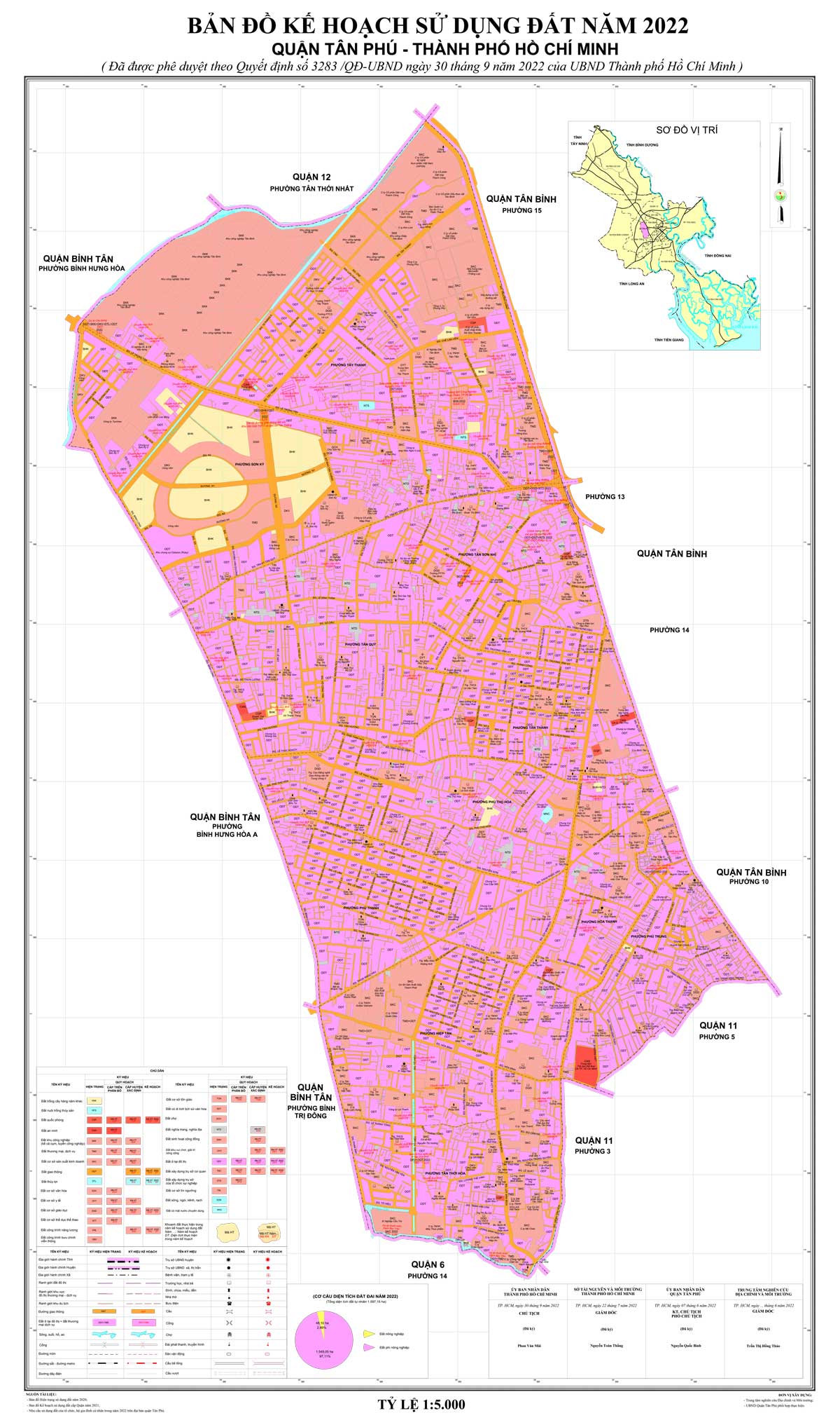 Bản đồ KHSDĐ Quận Tân Phú năm 2022