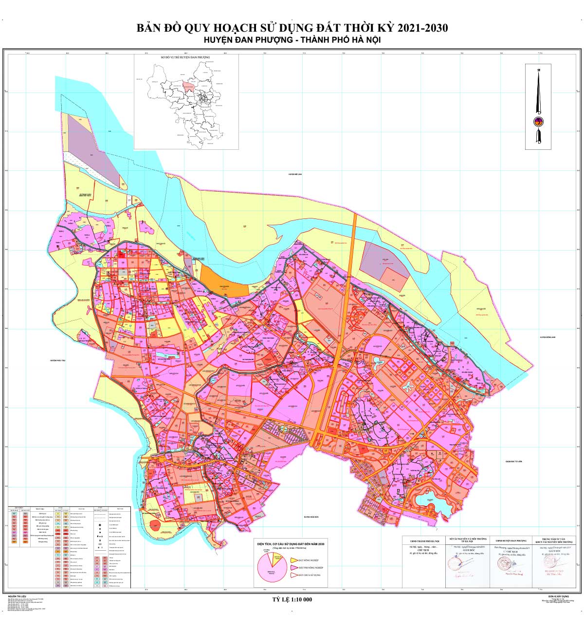 Bản đồ QHSDĐ huyện Đan Phượng đến năm 2030