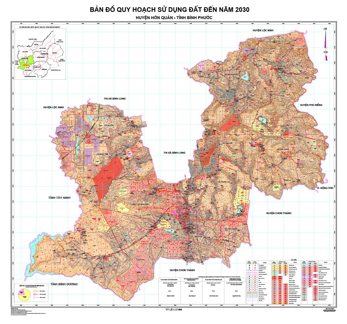 Bản đồ QHSDĐ huyện Hớn Quản 2030