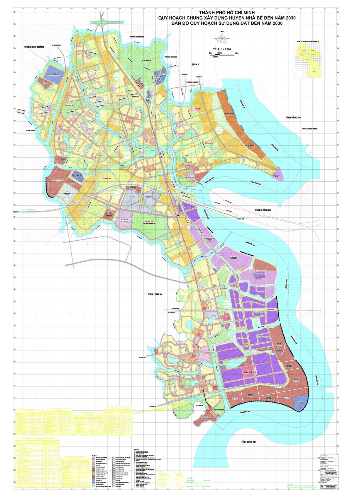 Bản đồ QHSDĐ Huyện Nhà Bè đến năm 2030