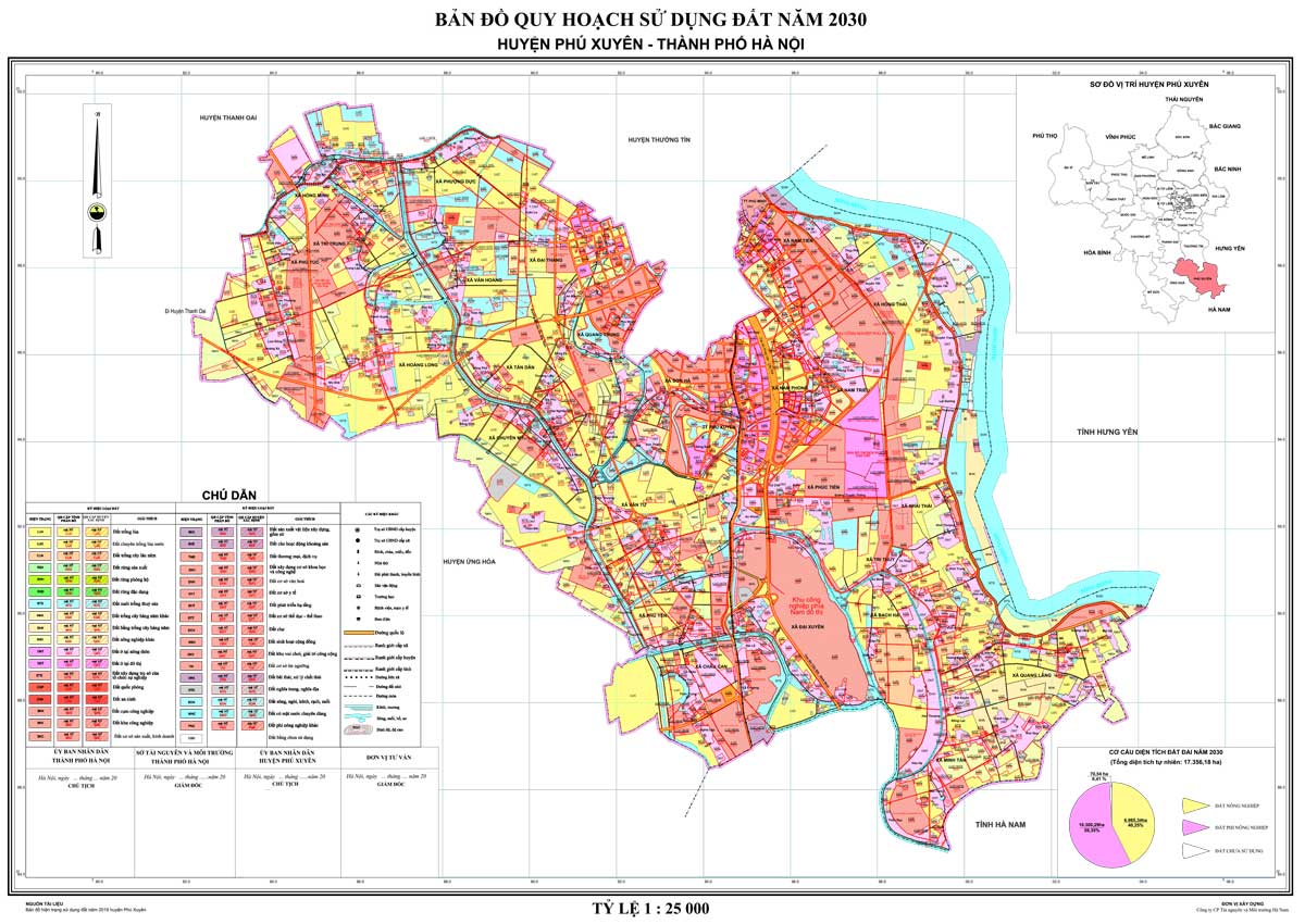 Bản đồ QHSDĐ huyện Phú Xuyên đến năm 2030