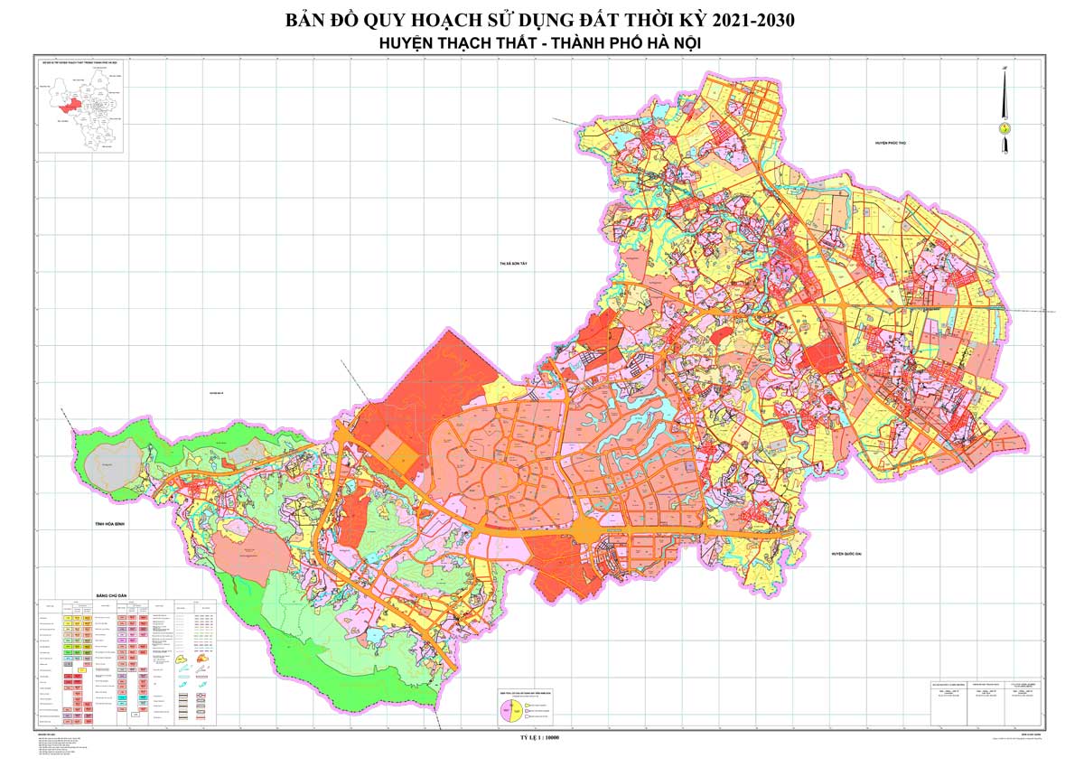 Bản đồ QHSDĐ huyện Thạch Thất đến năm 2030