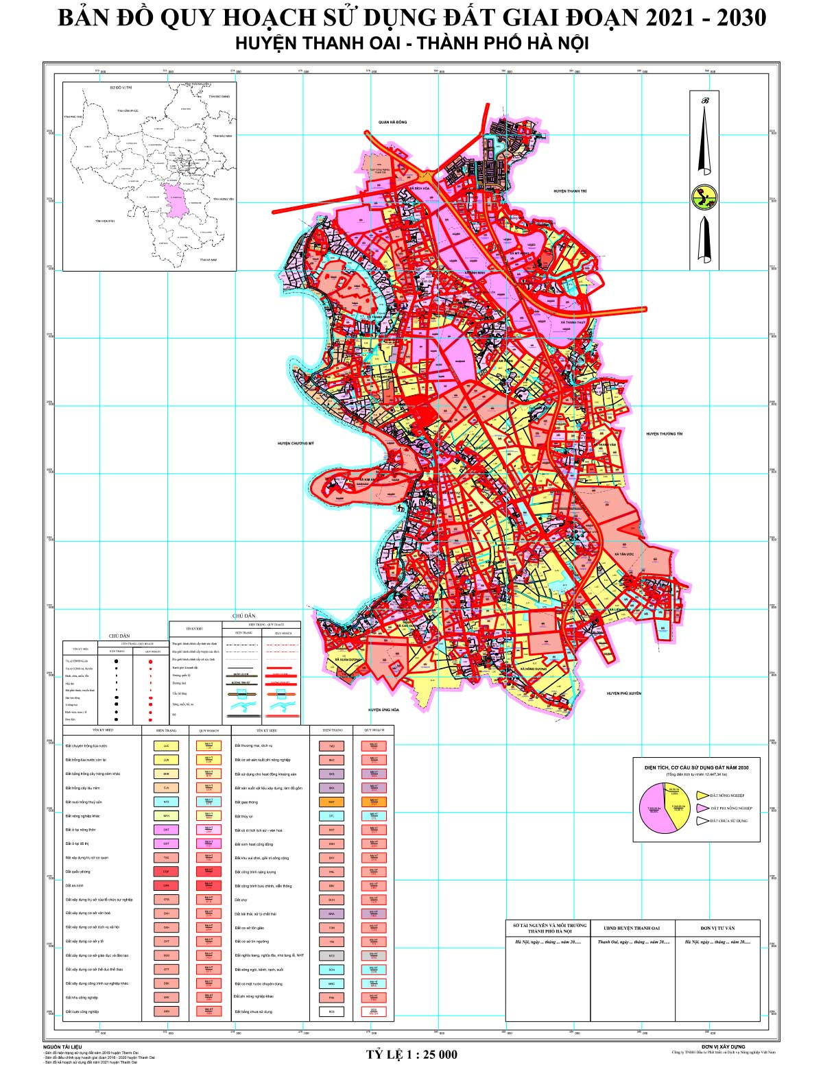 Bản đồ QHSDĐ huyện Thanh Oai đến năm 2030