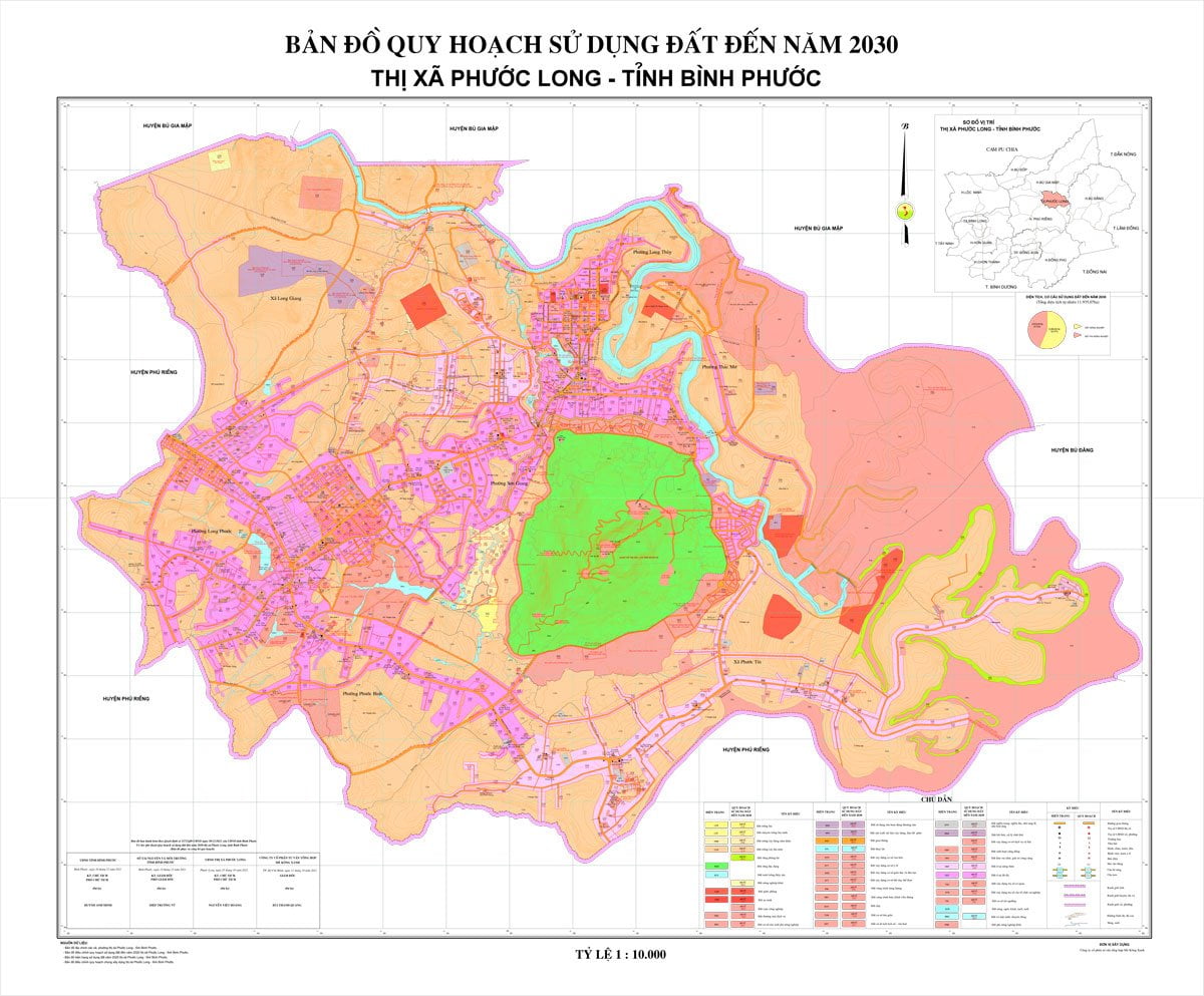 Bản đồ QHSDĐ thị xã Phước Long đến năm 2030
