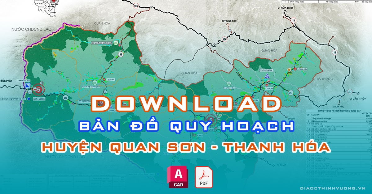 Download bản đồ quy hoạch huyện Quan Sơn, Thanh Hóa [PDF/CAD] mới nhất