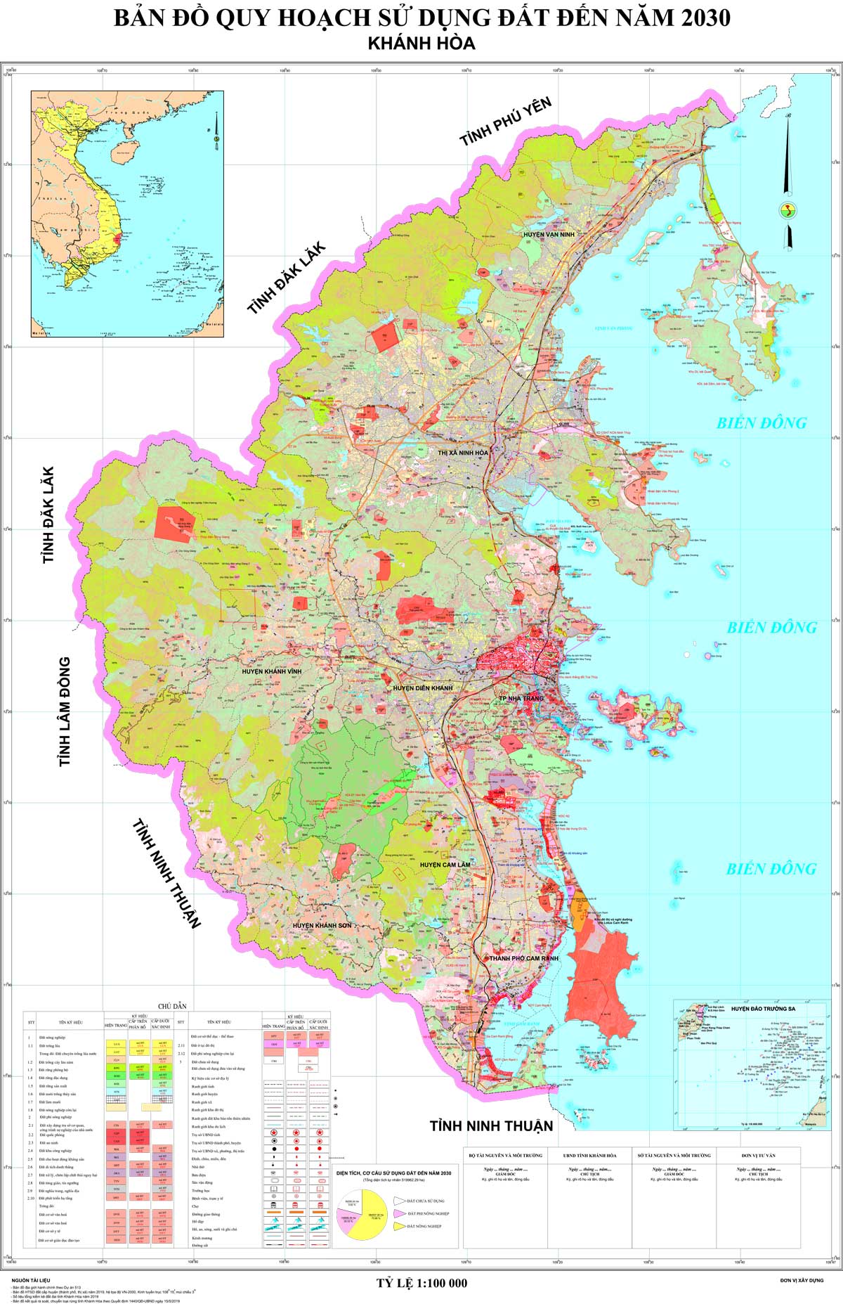 Bản đồ phương án QHSDĐ tỉnh khánh hòa đến năm 2030
