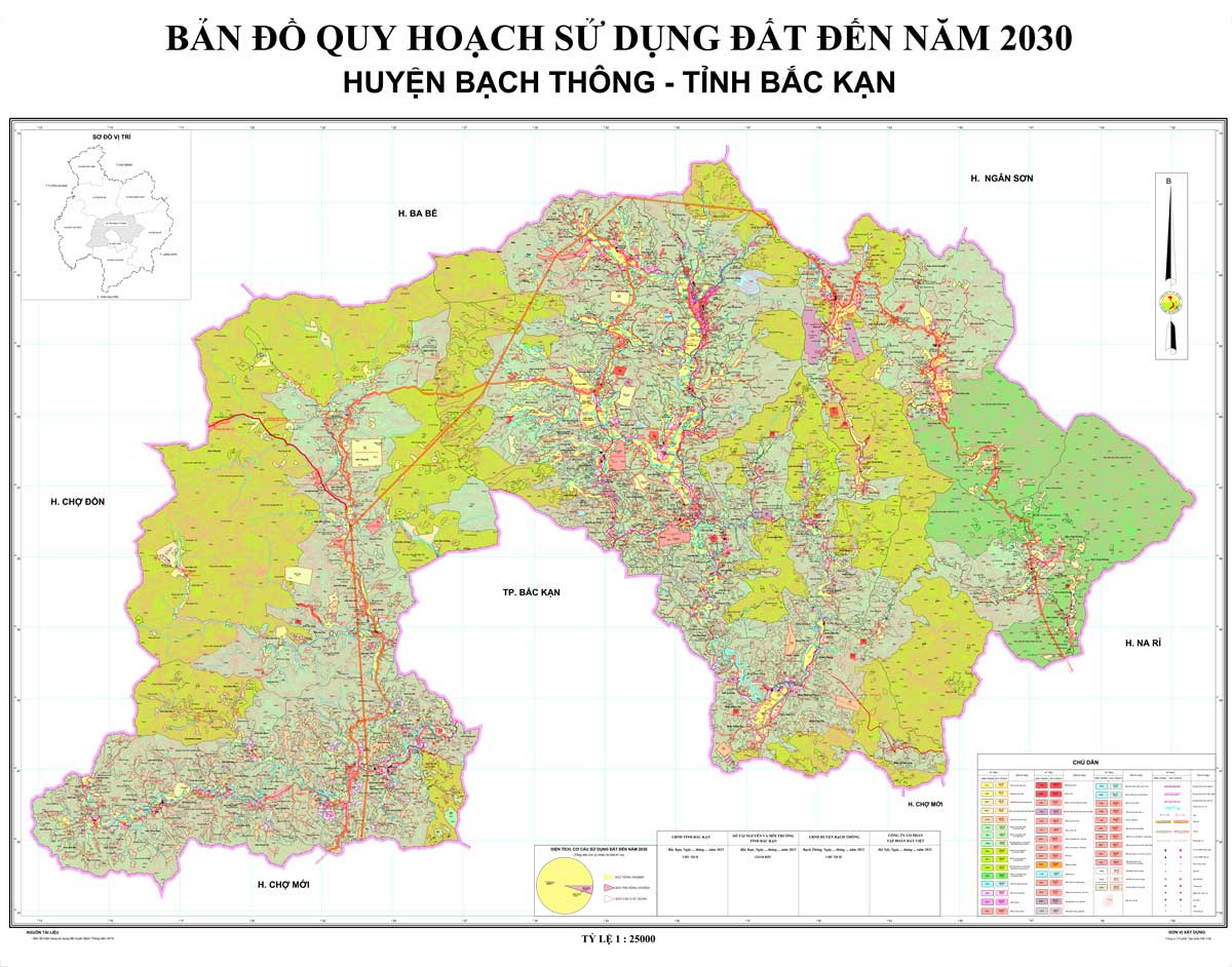 Bản đồ QHSDĐ huyện Bạch Thông đến năm 2030