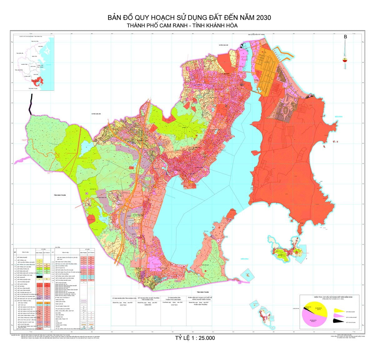 Bản đồ QHSDĐ TP Cam Ranh đến năm 2030 (đã duyệt)