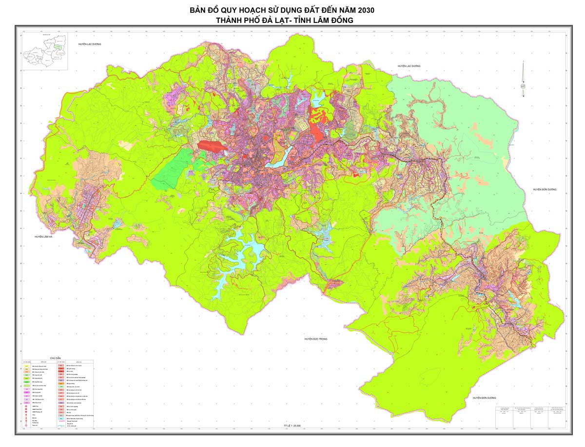 Bản đồ QHSDĐ TP Đà Lạt đến năm 2030 (dự thảo)