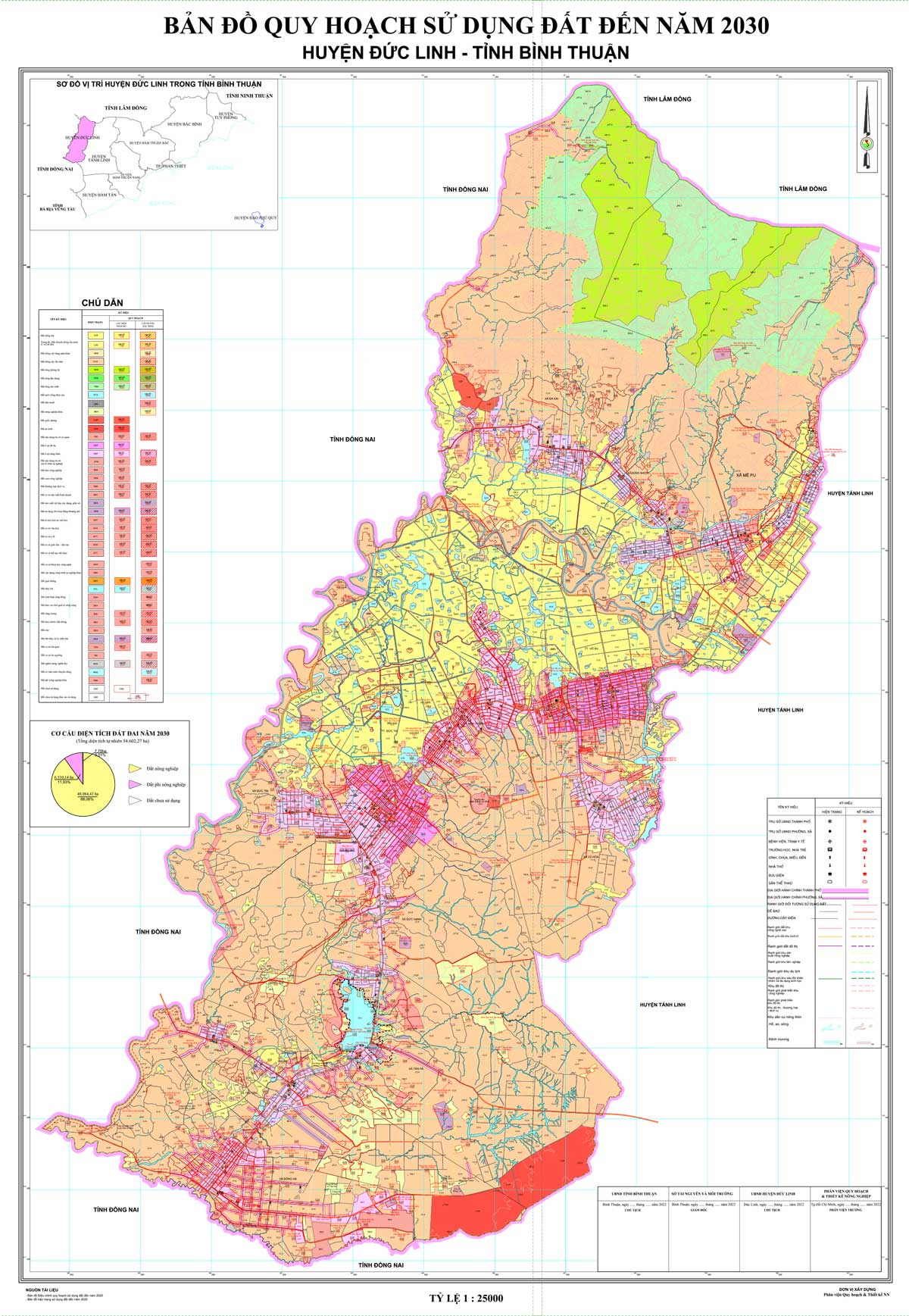 Bản đồ QHSDĐ huyện Đức Linh đến năm 2030 (đã duyệt)