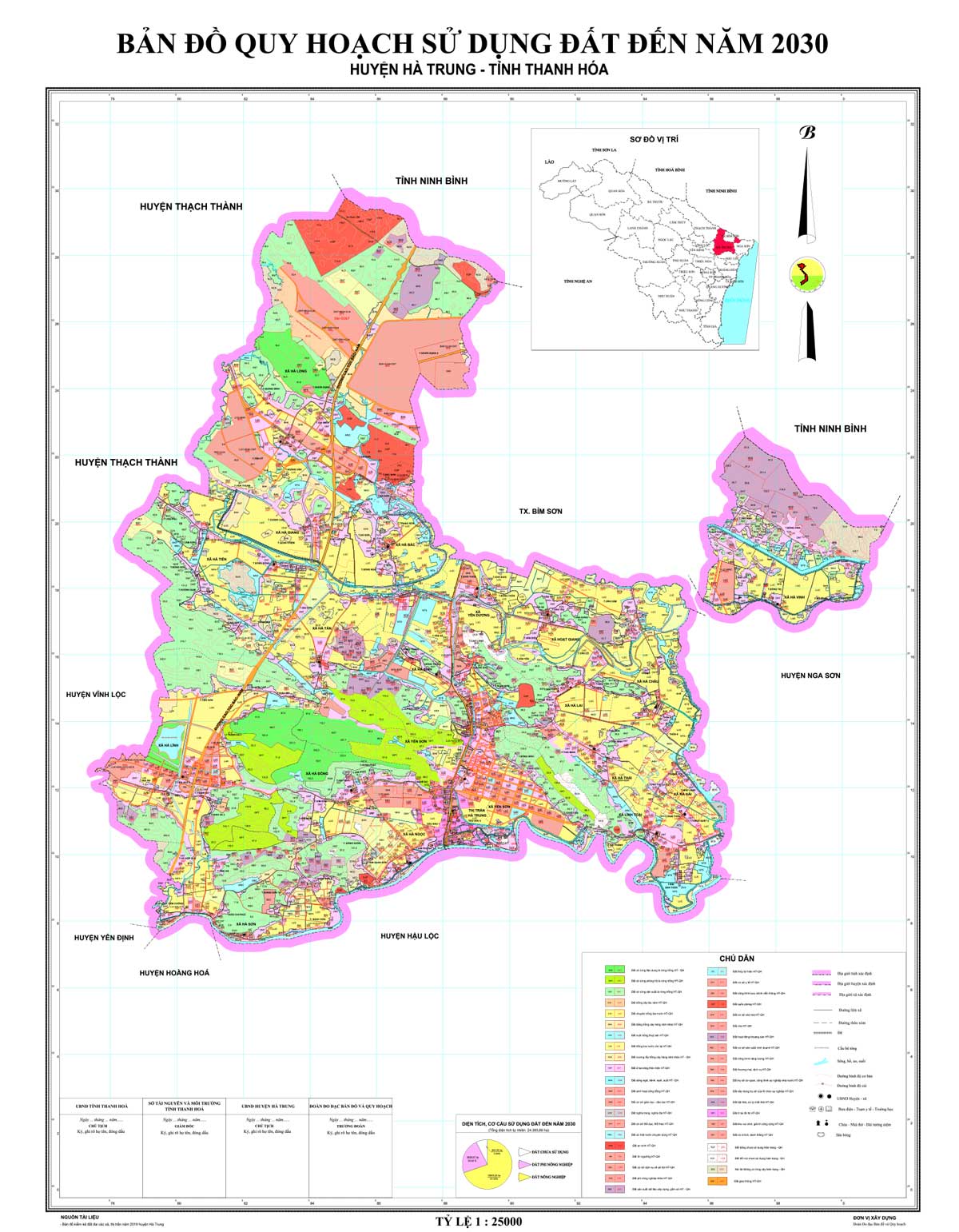 Bản đồ QHSDĐ huyện Hà Trung đến năm 2030