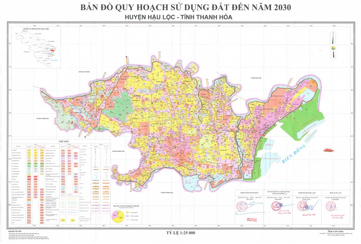 Bản đồ QHSDĐ huyện Hậu Lộc đến năm 2030