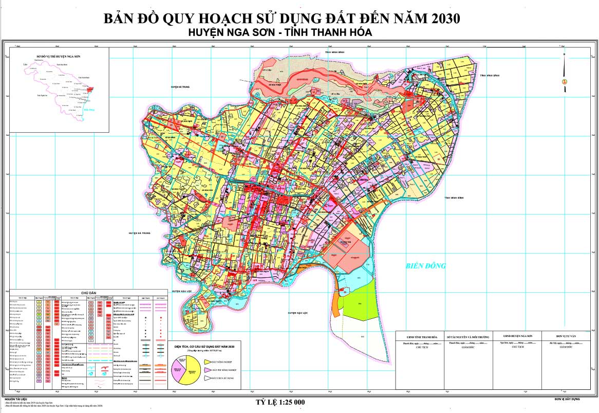 Bản đồ QHSDĐ huyện Nga Sơn đến năm 2030