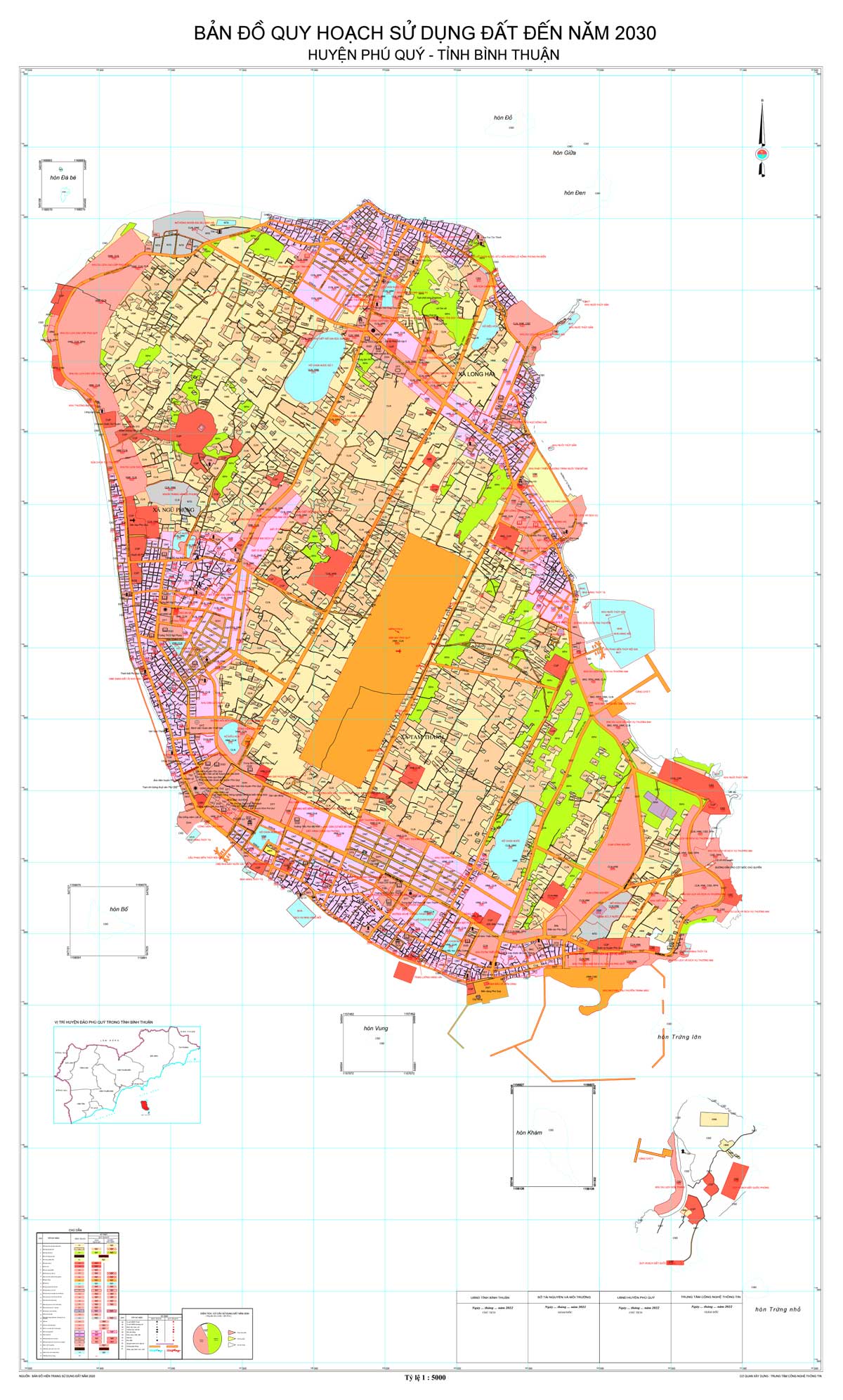 Bản đồ QHSDĐ huyện Phú Quý đến năm 2030 (đã duyệt)