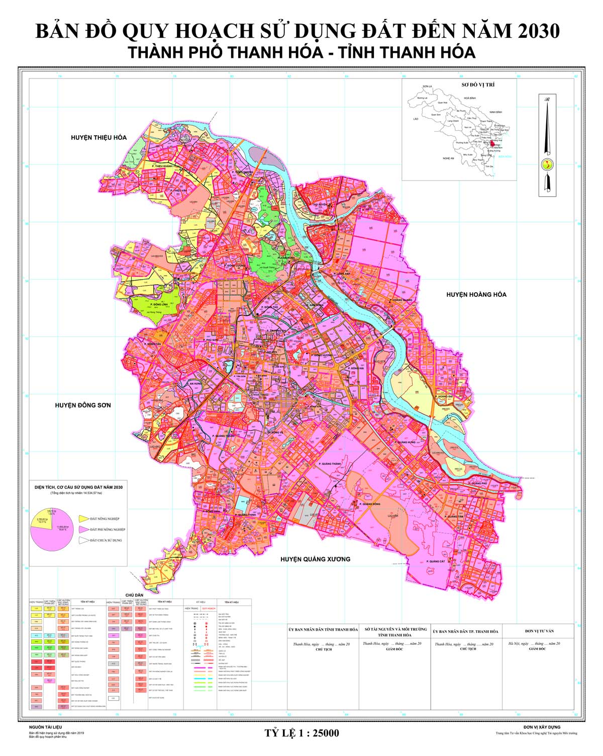 Bản đồ QHSDĐ TP Thanh Hóa đến năm 2030 (đã duyệt)