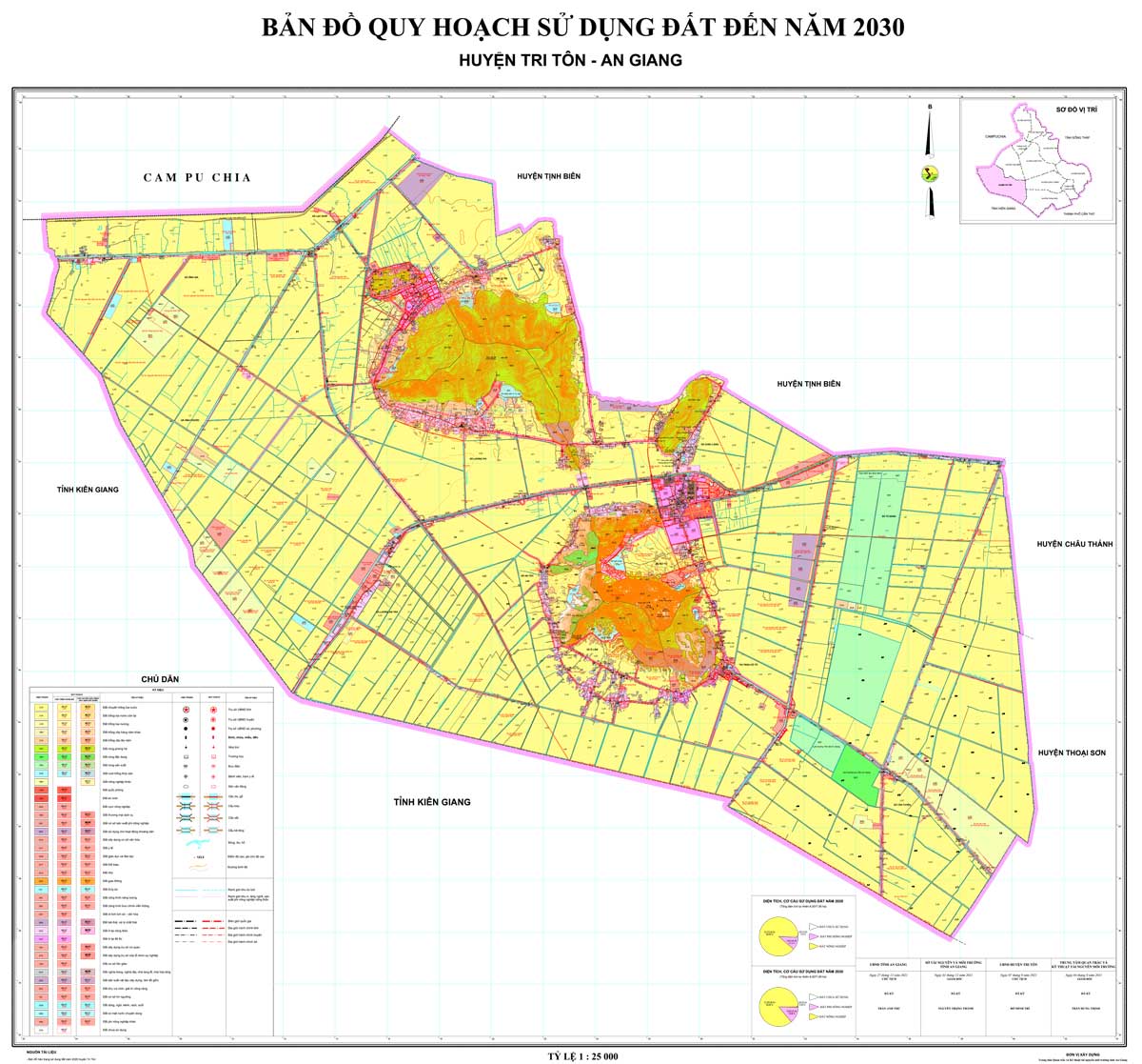 Bản đồ QHSDĐ huyện Tri Tôn đến năm 2030