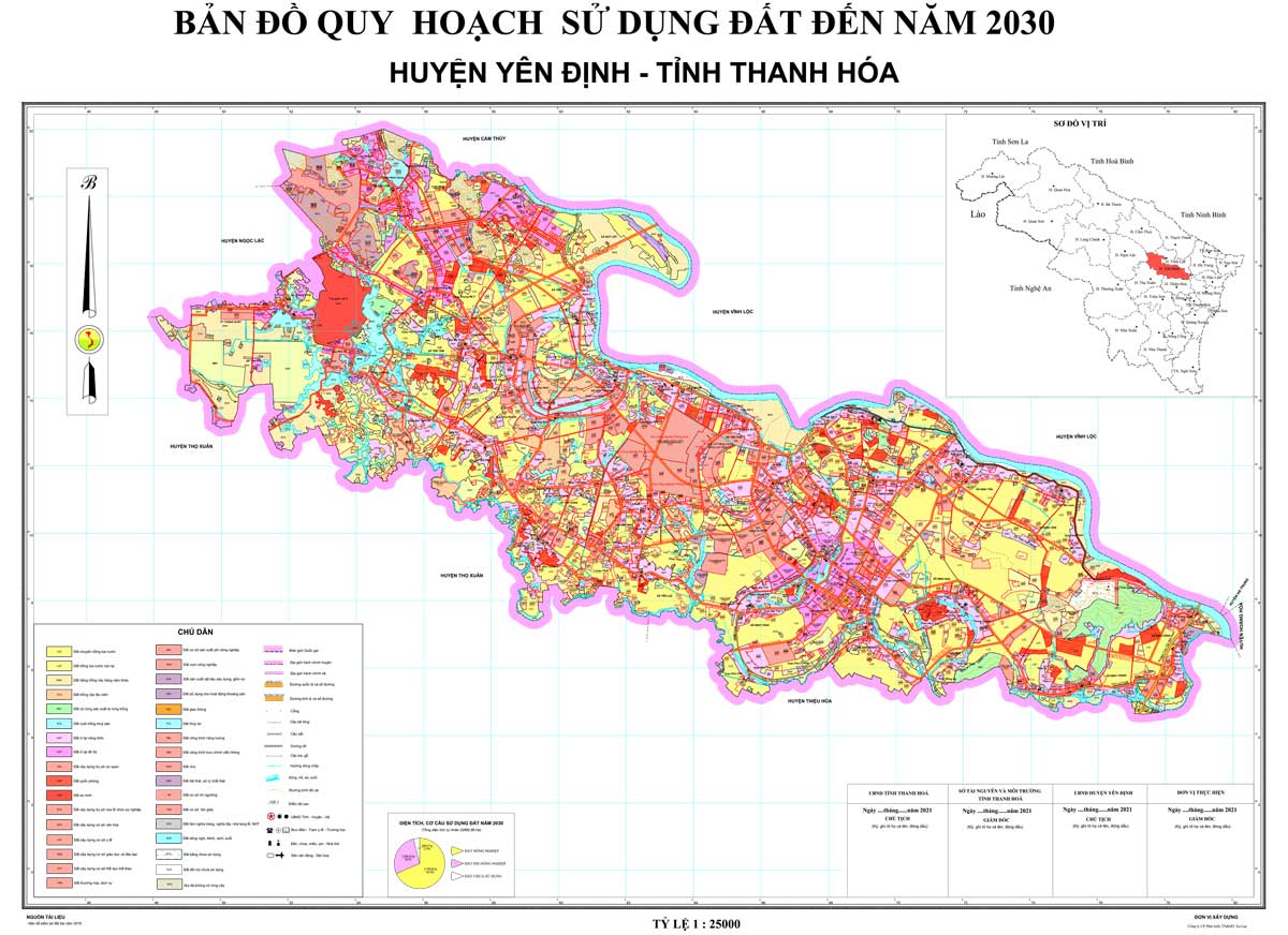 Bản đồ QHSDĐ huyện Yên Định đến năm 2030
