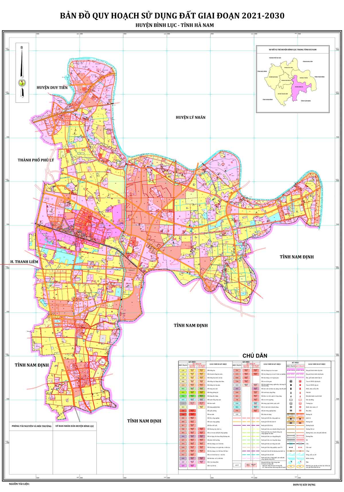 Bản đồ QHSDĐ huyện Bình Lục đến năm 2030