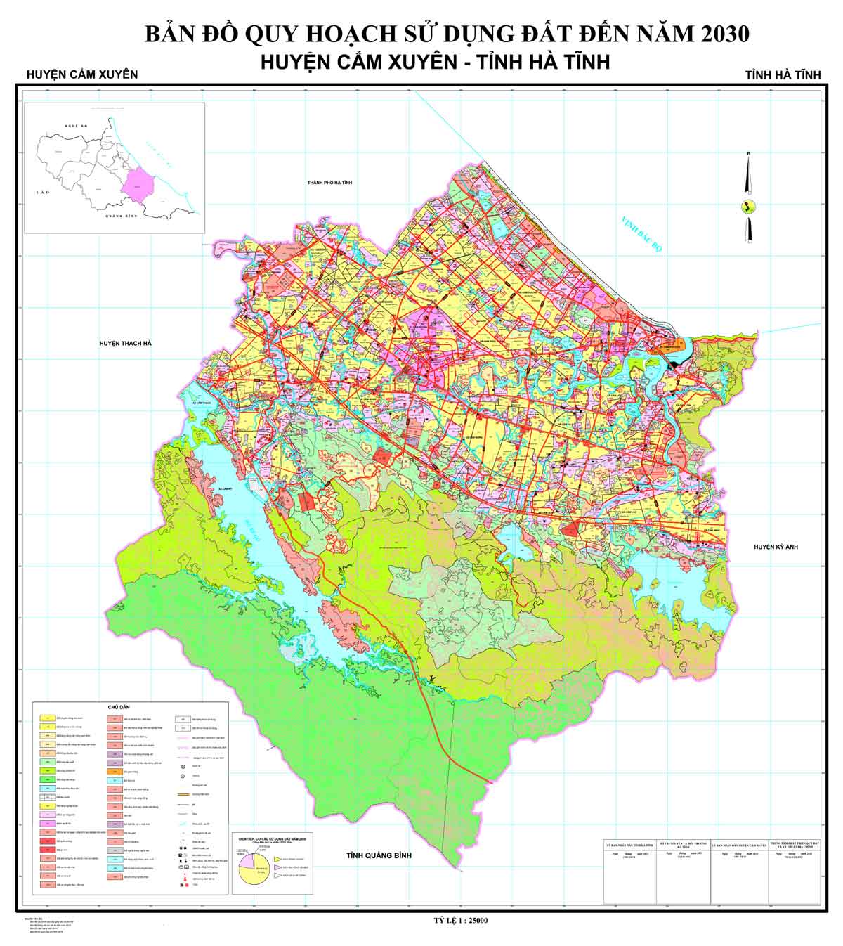 Bản đồ QHSDĐ huyện Cẩm Xuyên đến năm 2030