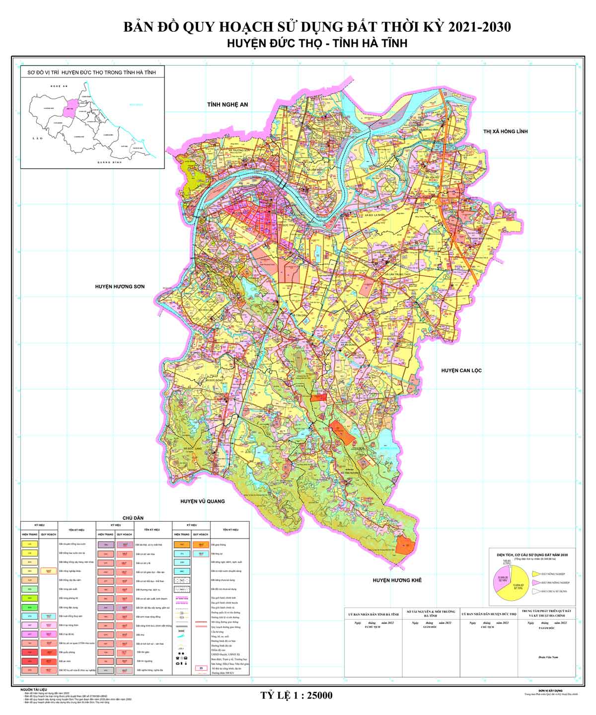 Bản đồ QHSDĐ huyện Đức Thọ đến năm 2030