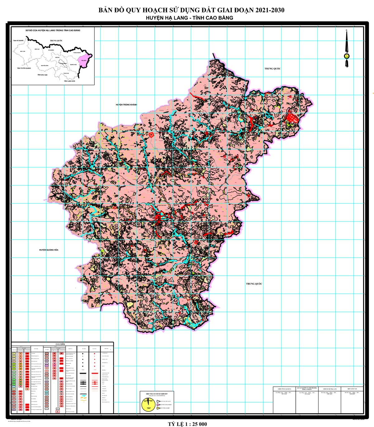 Bản đồ QHSDĐ huyện Hạ Lang đến năm 2030