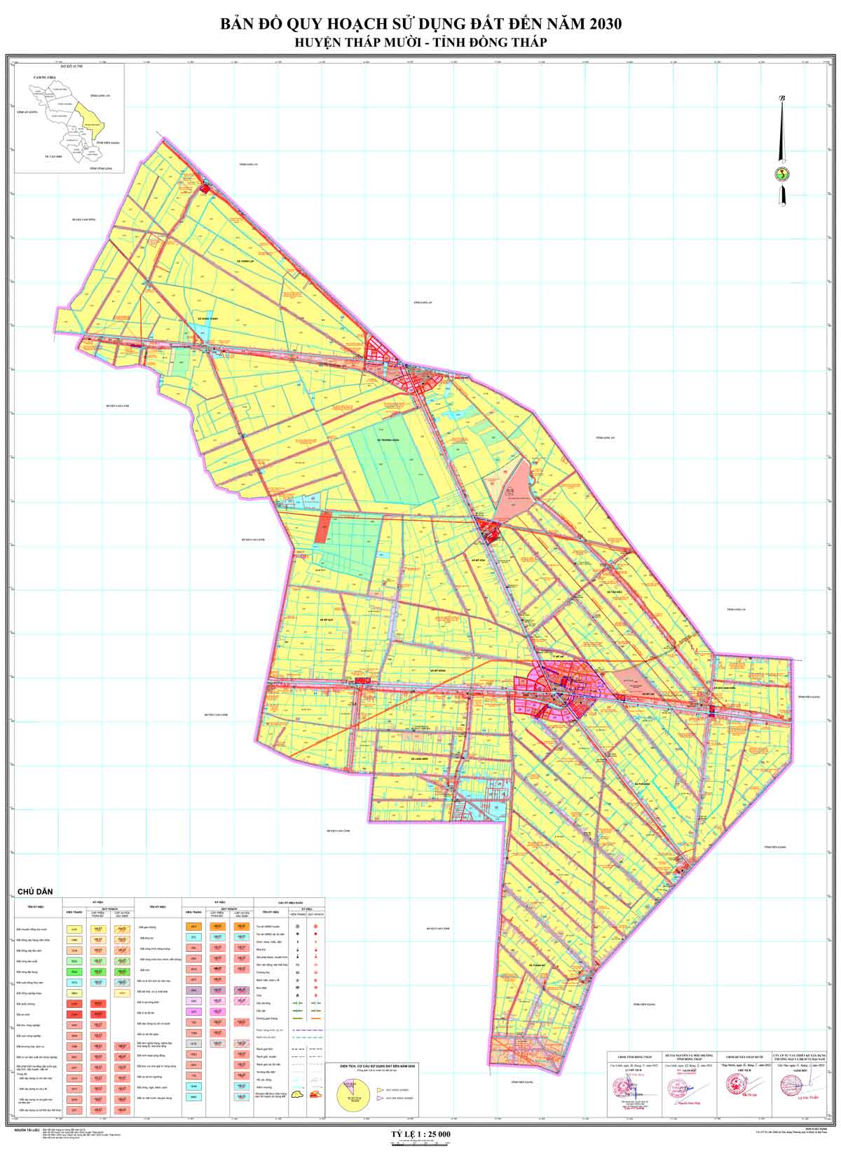 Bản đồ QHSDĐ huyện Tháp Mười đến năm 2030