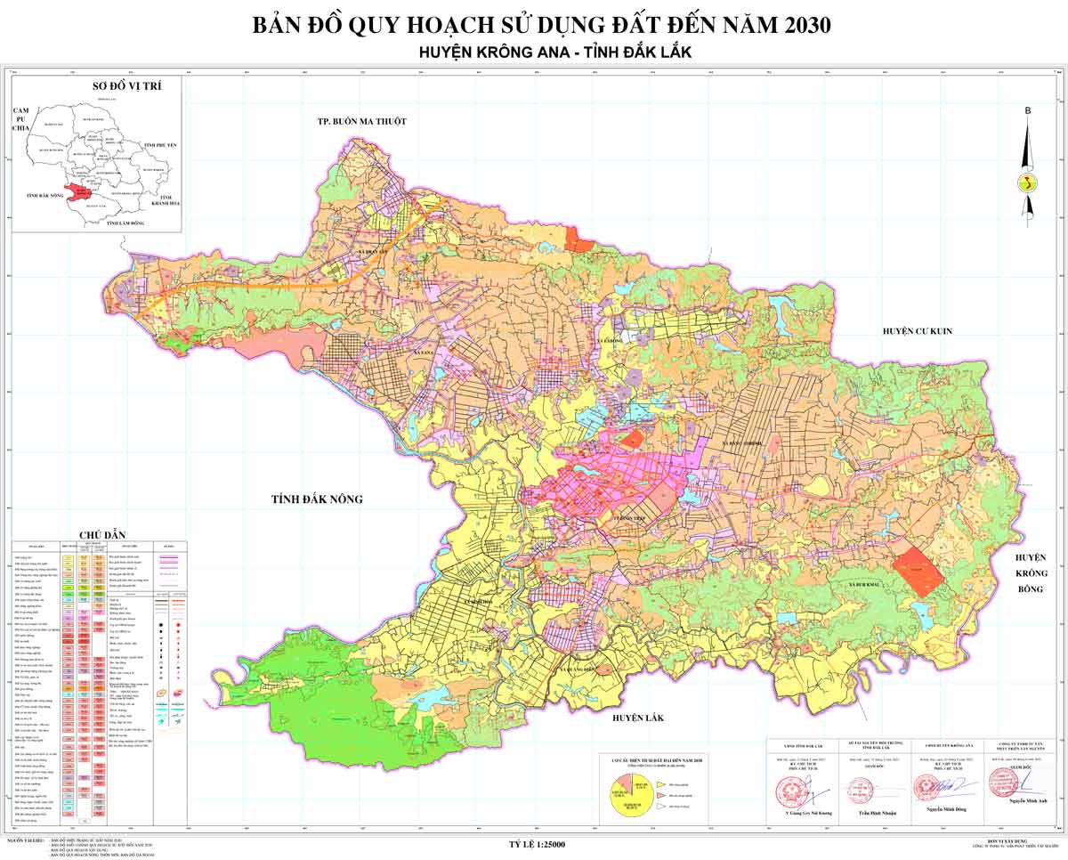 Bản đồ QHSDĐ huyện Krông Ana đến năm 2030