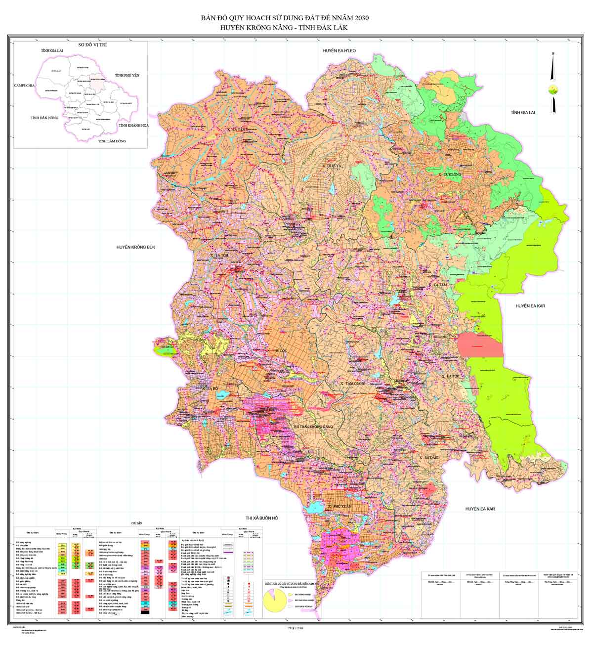 Bản đồ QHSDĐ huyện Krông Năng đến năm 2030