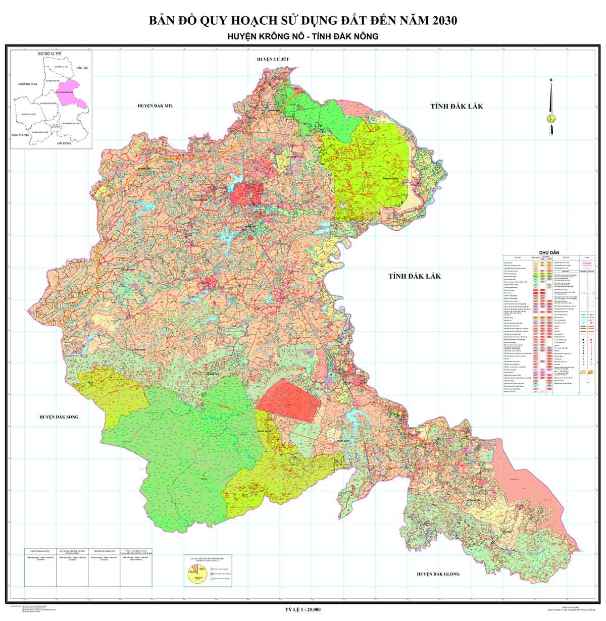 Bản đồ QHSDĐ huyện Krông Nô đến năm 2030