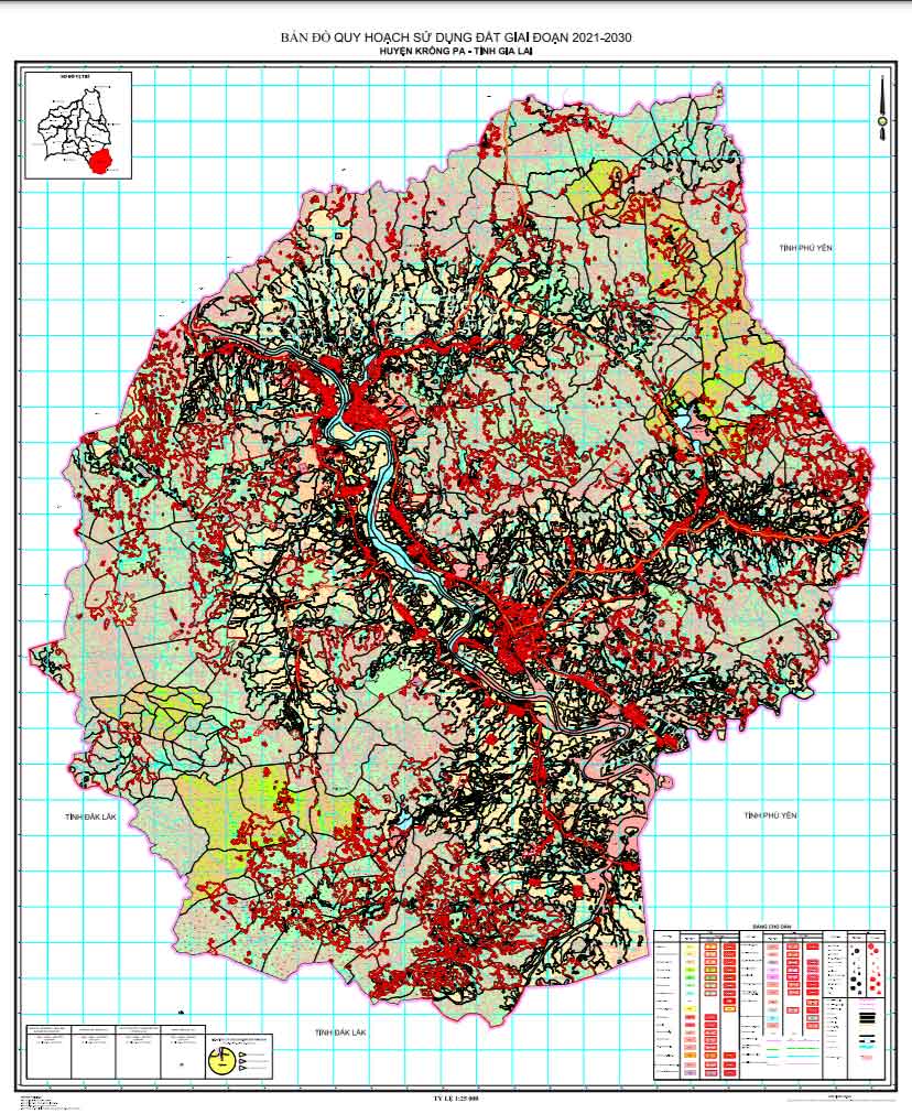 Bản đồ QHSDĐ huyện Krông Pa đến năm 2030