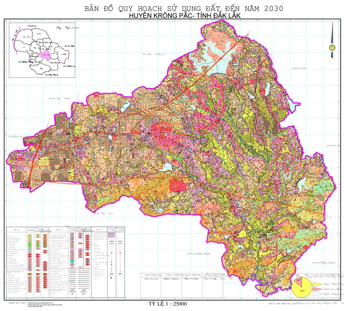 Bản đồ QHSDĐ huyện Krông Pắc đến năm 2030