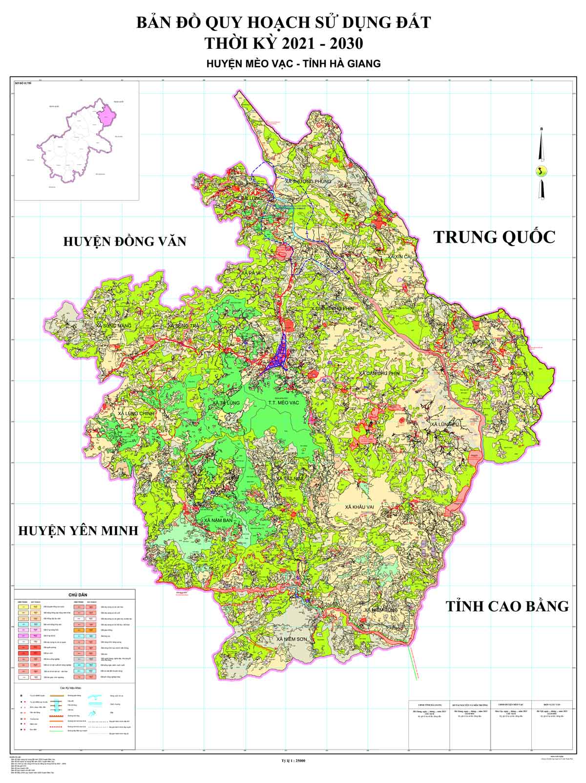 Bản đồ QHSDĐ huyện Mèo Vạc đến năm 2030