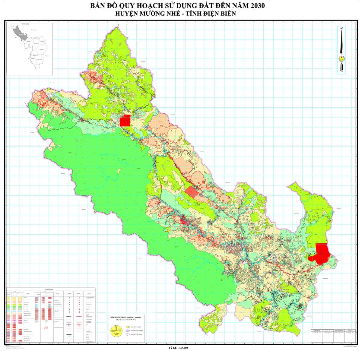Bản đồ QHSDĐ huyện Mường Nhé đến năm 2030