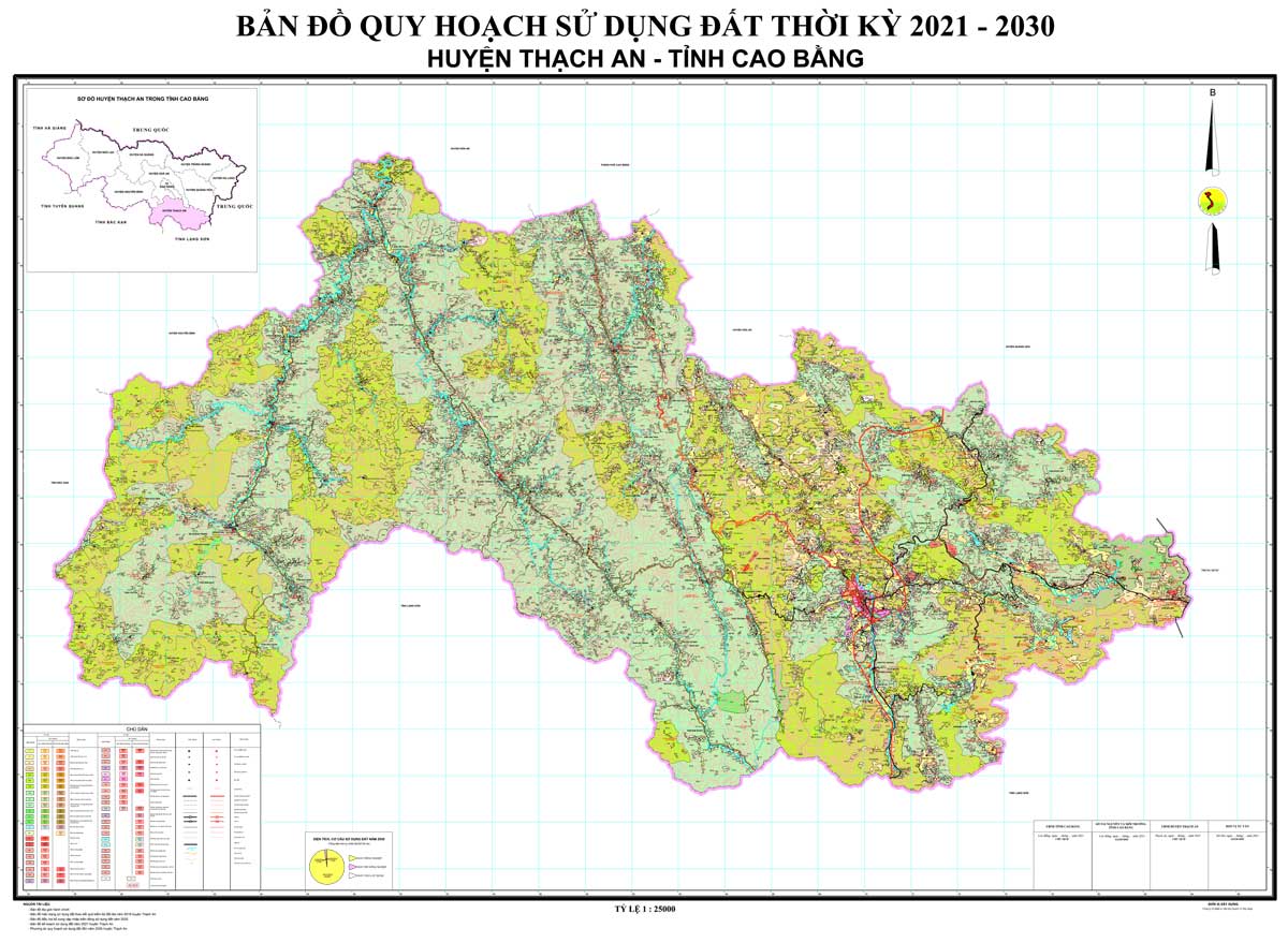 Bản đồ QHSDĐ huyện Thạch An đến năm 2030