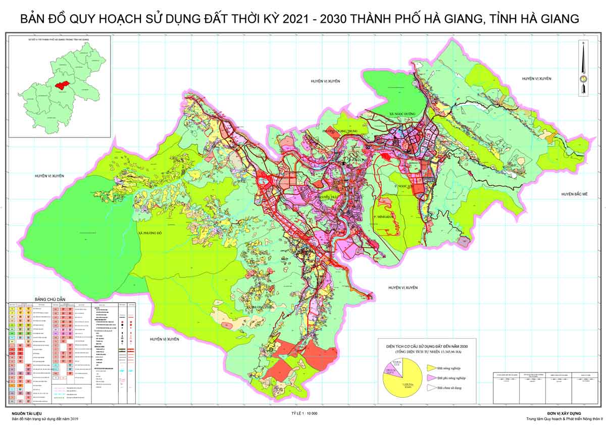Bản đồ QHSDĐ TP Hà Giang đến năm 2030