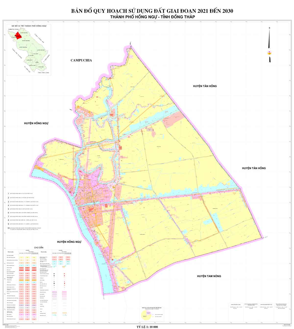 Bản đồ QHSDĐ TP Hồng Ngự đến năm 2030