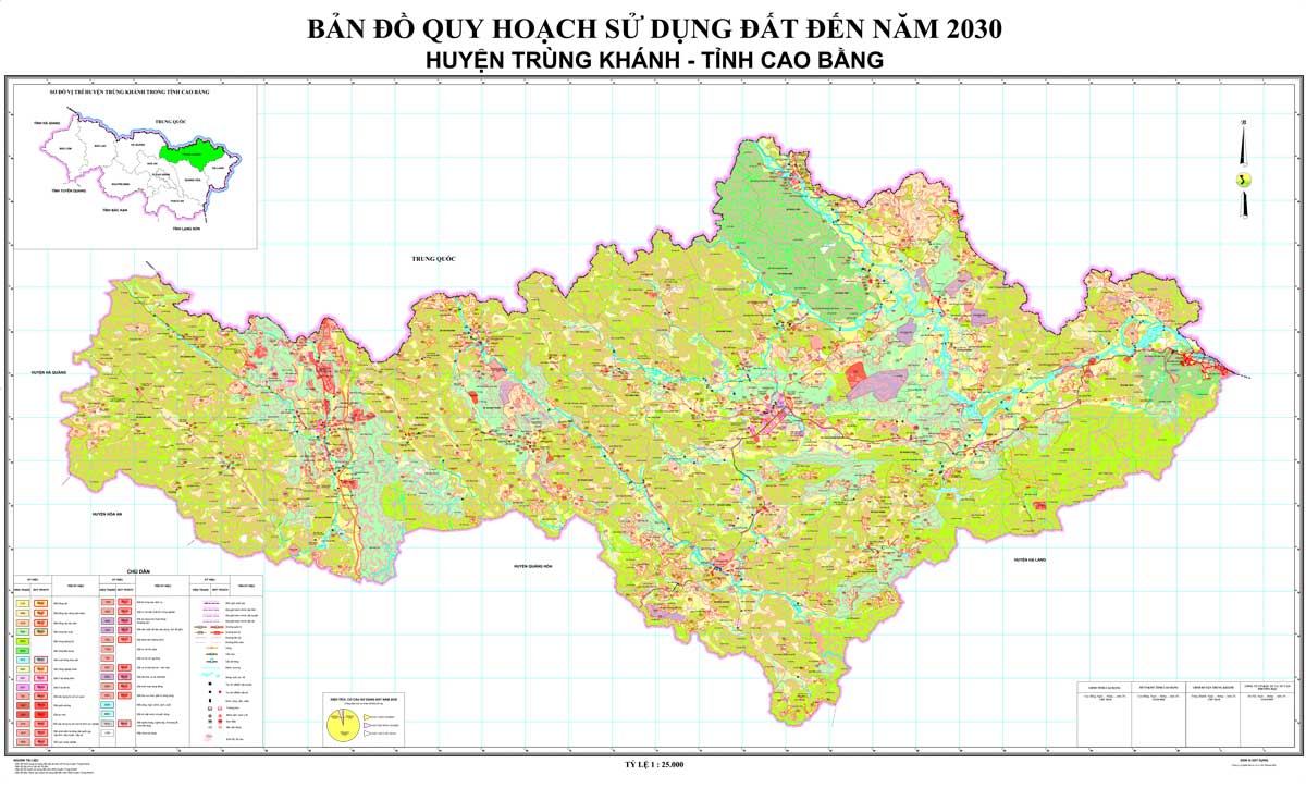 Bản đồ QHSDĐ huyện Trùng Khánh đến năm 2030