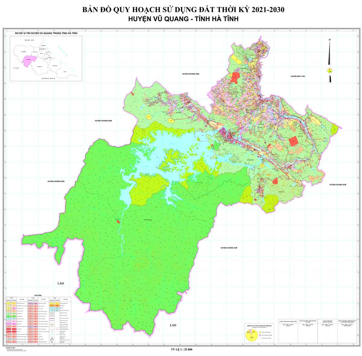 Bản đồ QHSDĐ huyện Vũ Quang đến năm 2030