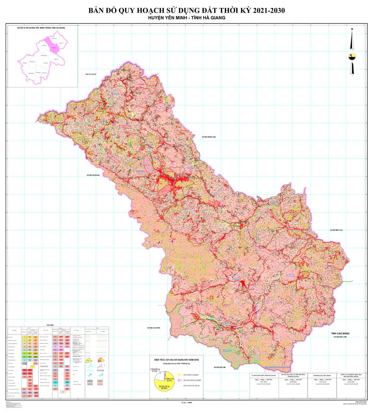 Bản đồ QHSDĐ huyện Yên Minh đến năm 2030