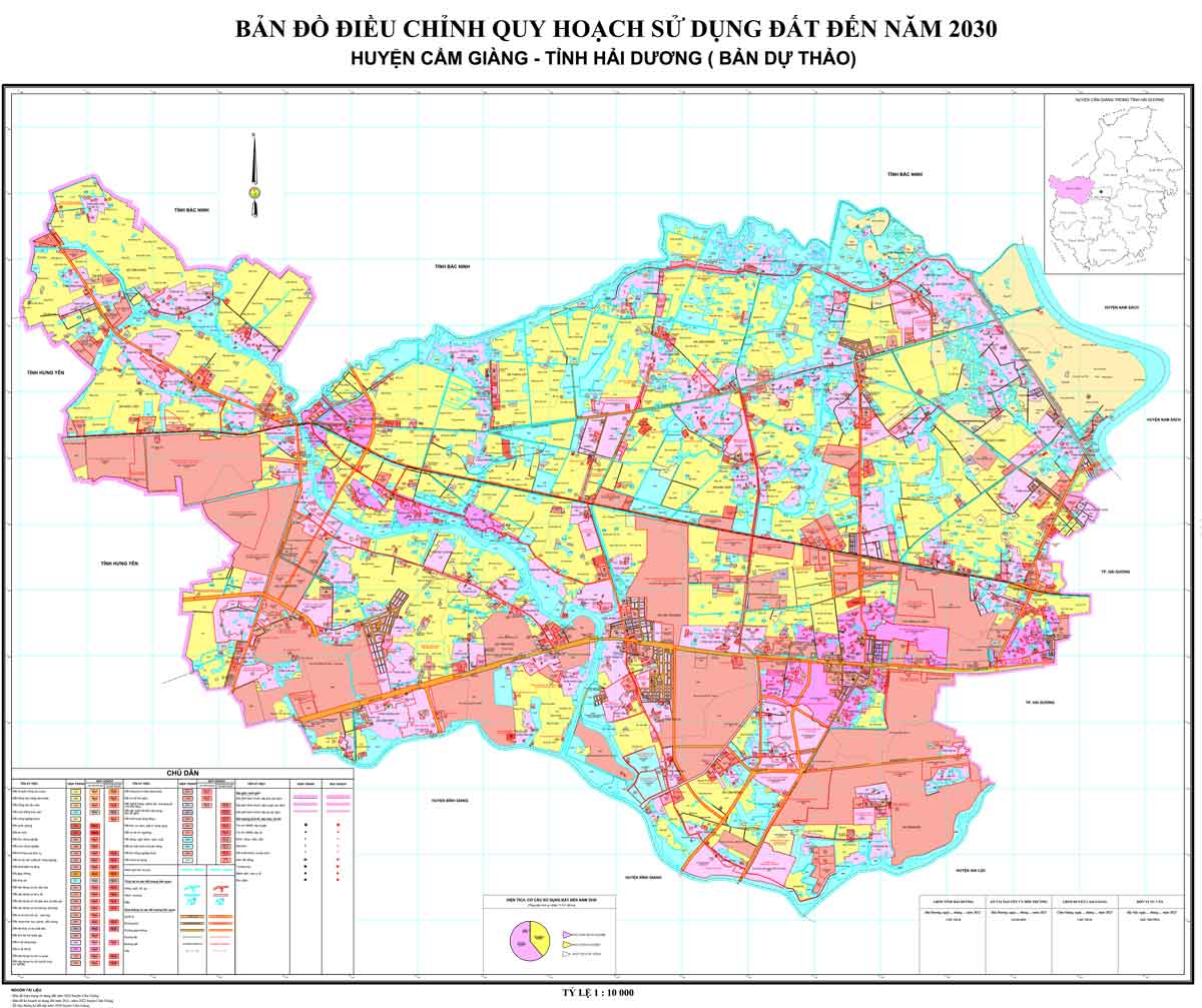 Bản đồ điều chỉnh QHSDĐ huyện Cẩm Giàng đến năm 2030
