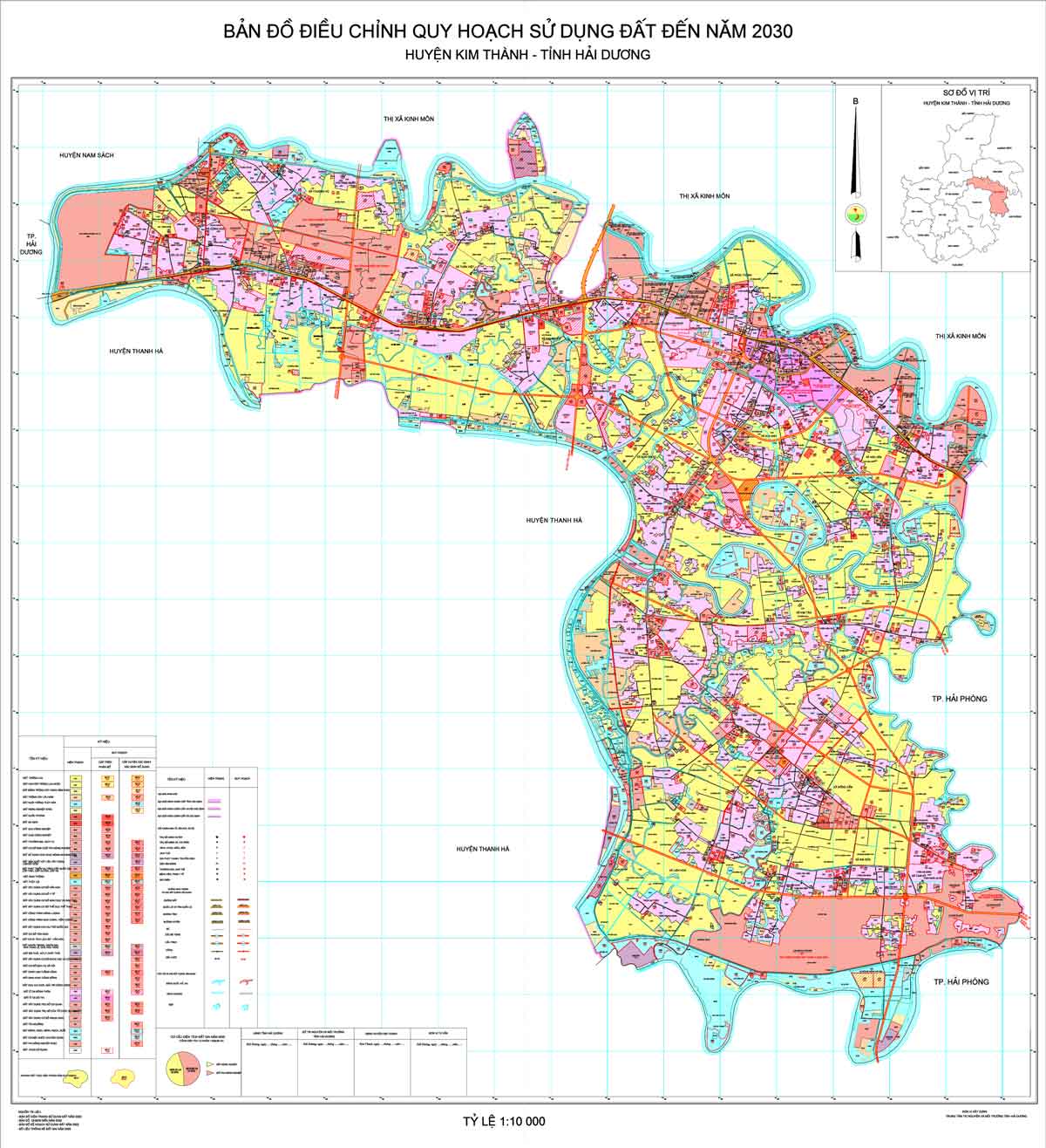 Bản đồ điều chỉnh QHSDĐ huyện Kim Thành đến năm 2030