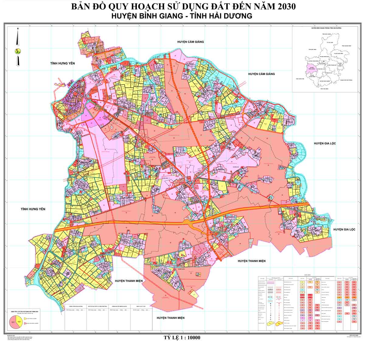 Bản đồ QHSDĐ huyện Bình Giang đến năm 2030