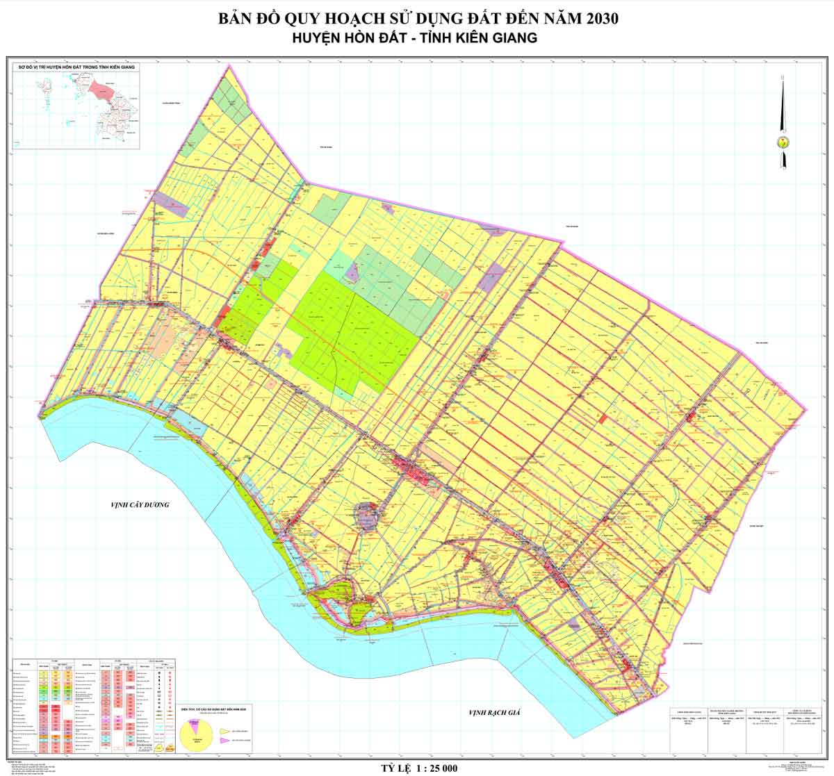 Bản đồ QHSDĐ huyện Hòn Đất đến năm 2030