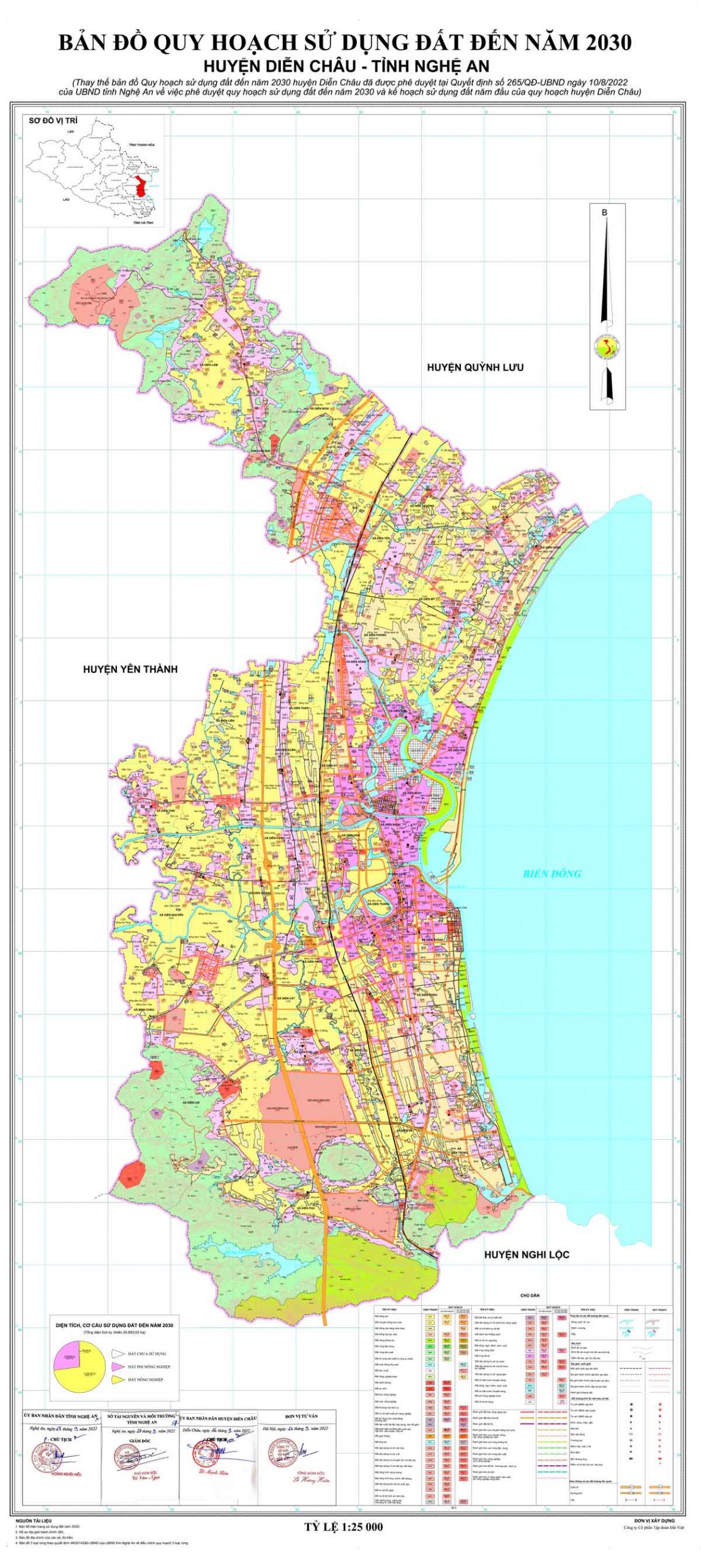 Bản đồ QHSDĐ huyện Diễn Châu đến năm 2030
